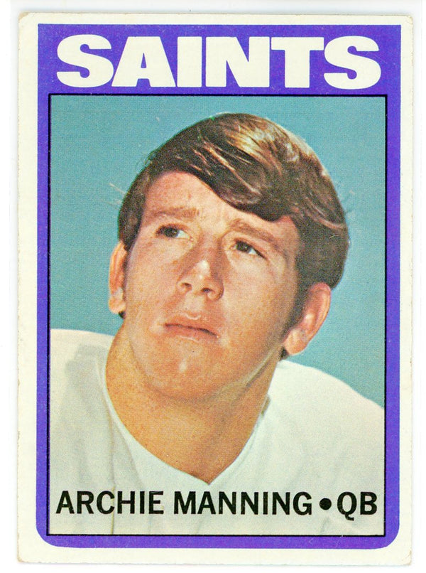 Archie Manning 1972 Topps Card #55