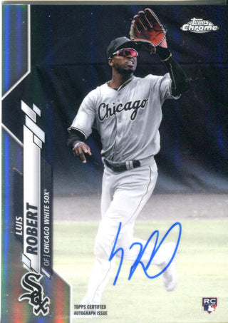 Luis Robert 2020 Topps Chrome Autographed Refractor Rookie Card 325/499 #RA-LR