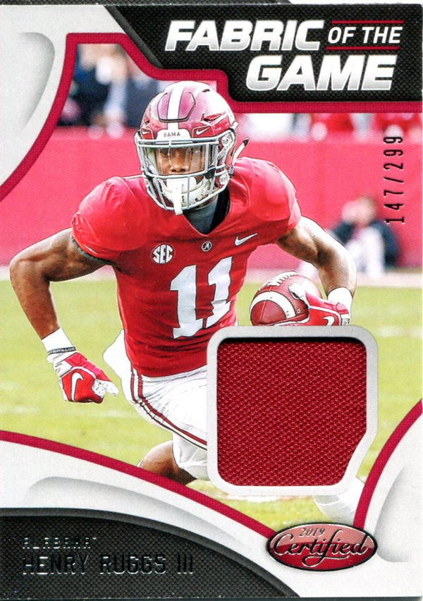 Henry Ruggs III 2020 Panini Chronicles Draft Picks Certified Rookie Jersey Card