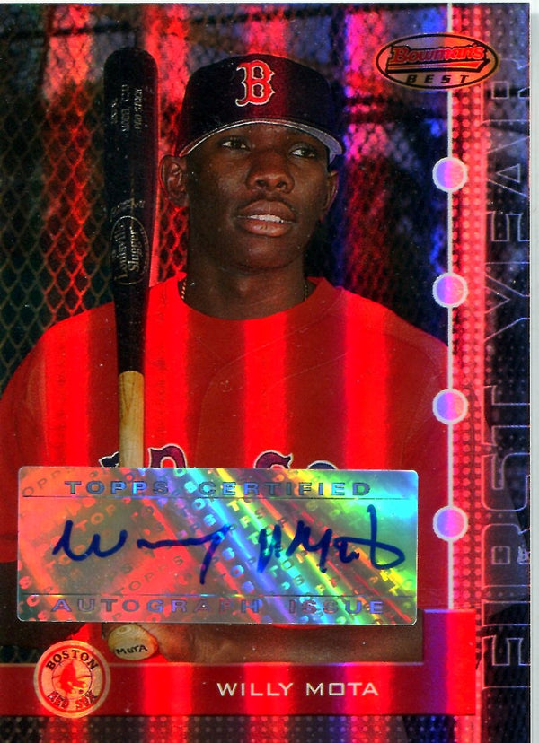 Willy Mota 2005 Bowman's Best Autographed Card #279/974