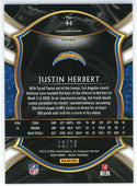 Justin Herbert 2020 Panini Select Concourse Purple Prizm Rookie Card #44