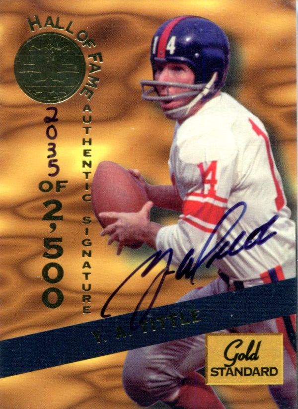 Y.A. Tittle 1994 Gold Standard Autographed Card #2035/2500