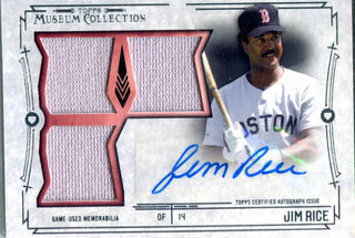 Jim Rice 2015 Topps Museum Collection Game Worn/Autographed Card #97/199