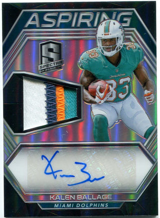 Kalen Ballage Panini Spectra Aspiring Patch Auto 295/299