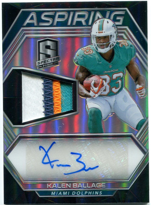 Kalen Ballage Panini Spectra Aspiring Patch Auto 295/299