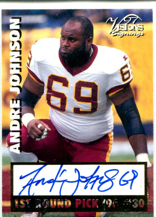 Andre Johnson 1997 Score Autographed Card