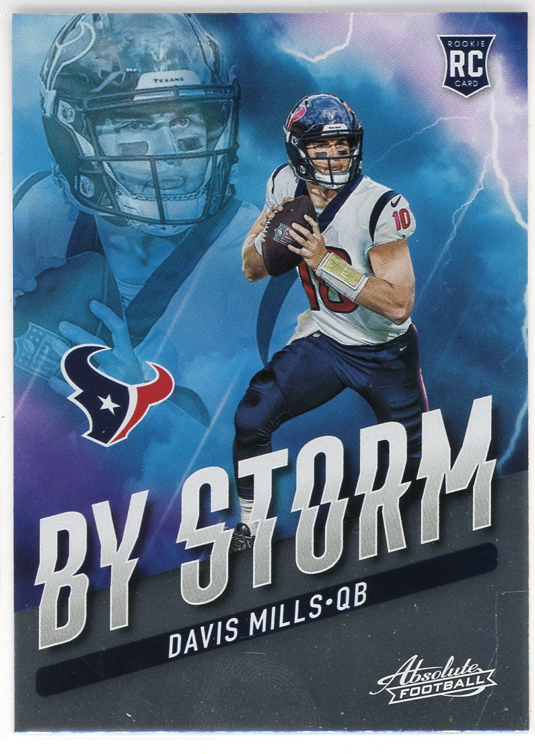 Davis Mills 2021 Panini Select ROOKIE JERSEY PATCH AUTO TIE DYE 14/25 Texans