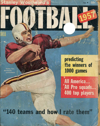 Bobby Cox 1957 Football Magazine
