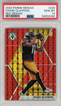 Chase Claypool 2020 Panini Mosaic Red Rookie Card #220 (PSA)