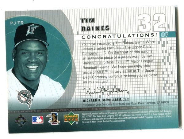 Tim Raines 2002 Upper Deck #PJTR Patch Card