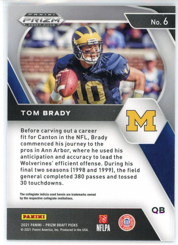 Tom Brady 2021 Panini Prizm Draft Picks Card #6