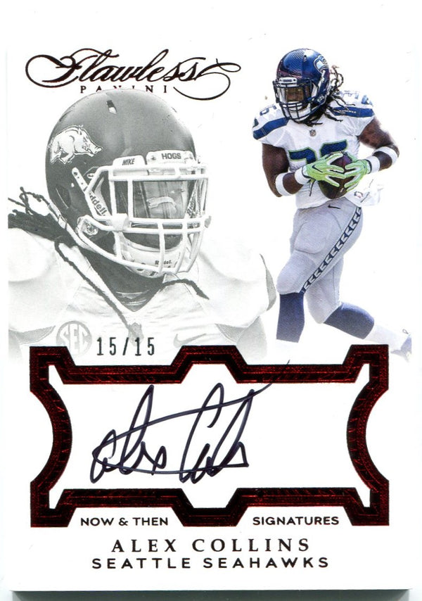 Alex Collins Panini Flawless 2016 Now and Then Signatures 15/15