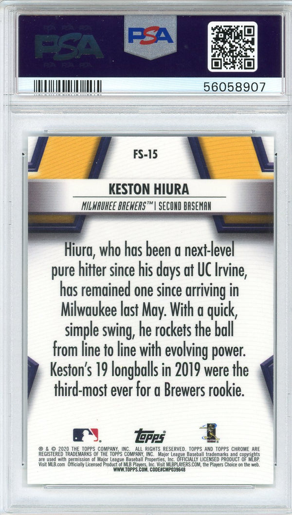 Keston Hiura 2020 Topps Chrome Future Stars Rookie Card #FS15 (PSA)