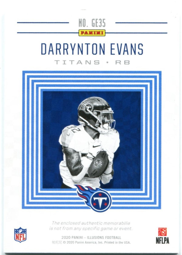 Darrynton Evans Panini Illusions Jersey Card