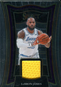 LeBron James 2020 Panini Select Game Worn Jersey Card #SS-LBJ