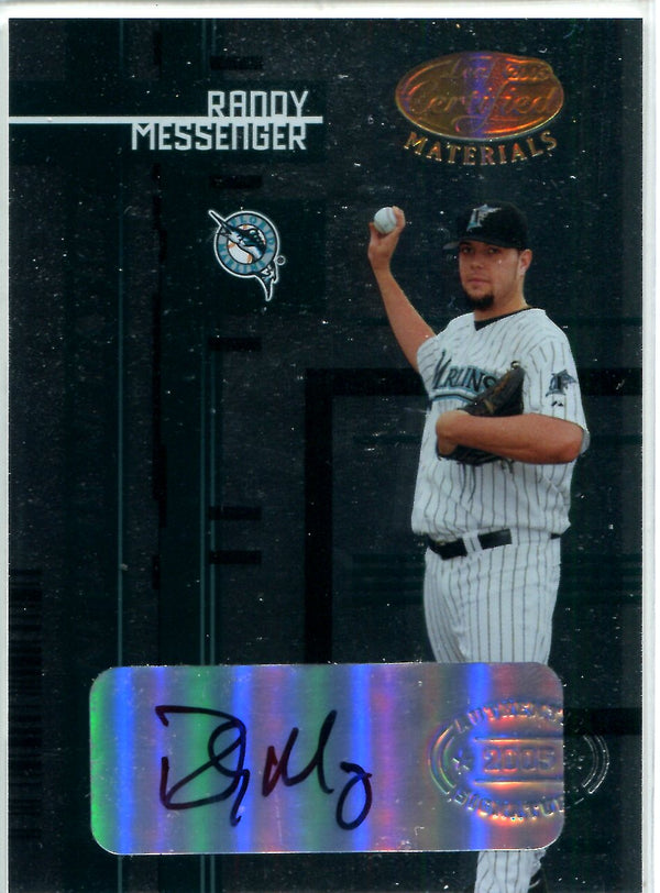Randy Messenger 2005 Donruss Certified Autographed Card