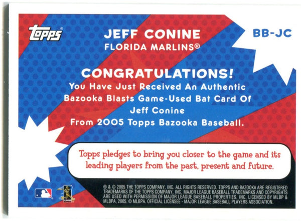 Topps Bazooka Blasts 2005 Jeff Conine Authentic Game Used Bat #BB-JC