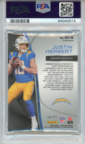 Justin Herbert 2020 Panini Spectra Rookie Aura Card #RA18 (PSA NM-MT 8)