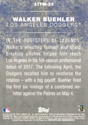 Walker Buehler 2018 Topps Rookie Card