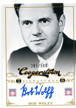 Bob Wolff 2010 Panini Cooperstown Signatures Autographed Card #285/500