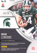 Brian Lewerke Autographed 2020 Panini Chronicles Draft Picks Prizm Rookie Jersey Card