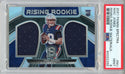 Mac Jones 2021 Panini Spectra Rising Rookie Materials Silver Prizm Card #MJ (PSA Mint 9)