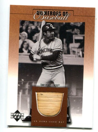Tony Perez 2001 Upper Deck Heroes Of Baseball #BTP Bat Card
