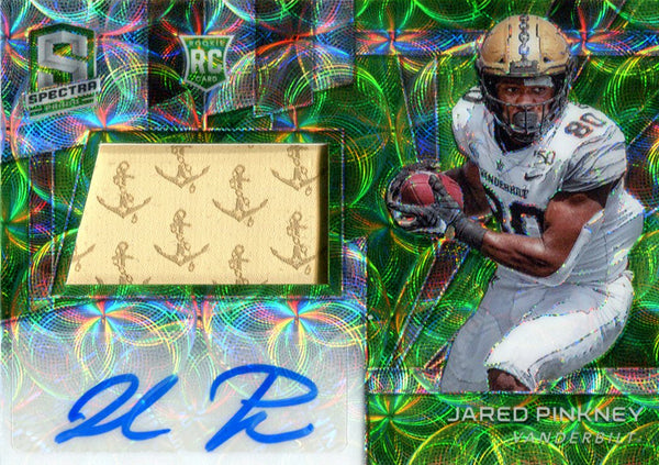 Jared Pinkney Autographed 2020 Panini Chronicles Draft Picks Spectra Prizm Rookie Jersey Card