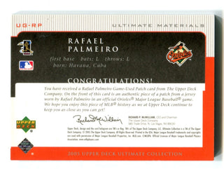 Rafael Palmeiro 2005 Upper Deck #UGRP Ultimate Materials Card 15/25