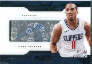 Avery Bradley 2018 Dominion Autographed Card 1/49