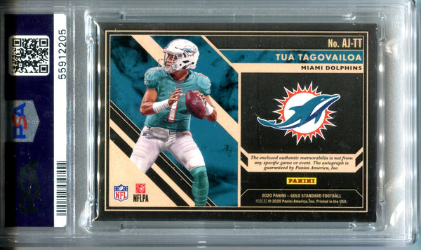 Autographed Tua Tagovailoa Dolphins Football Slabbed Rookie