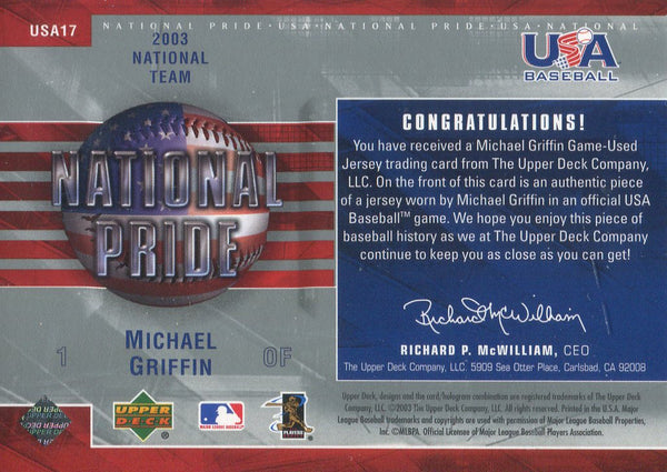 Michael Griffin 2003 Upper Deck Jersey Card