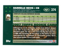 Darrelle Revis 2007 Topps #374 Rookie Card