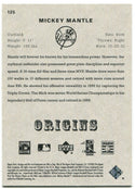 2005 Upper Deck Origins Micky Mantle