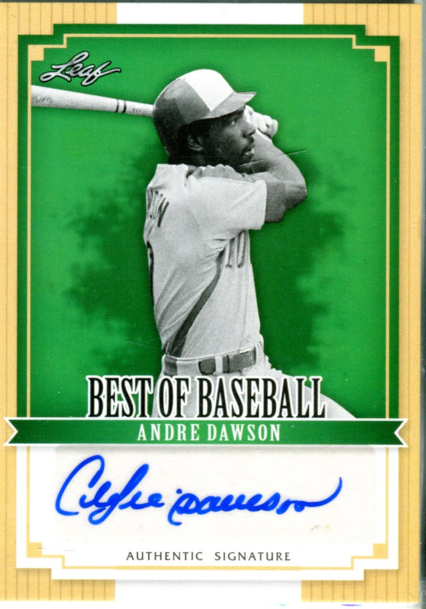 Andre Dawson 2012 Leaf Best of Baseball Autographed Card
