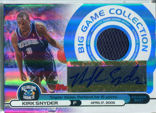 Kirk Snyder 2005 Topps Patch/Autographed Card #68/115