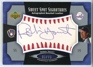 Robin Yount Autographed 2005 Upper Deck Sweet Spot Signatures Card #SS-RY