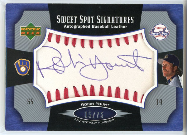 Robin Yount Autographed 2005 Upper Deck Sweet Spot Signatures Card #SS-RY