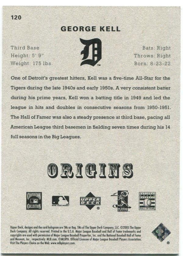 2005 Origins Baseball George Kell 08/20