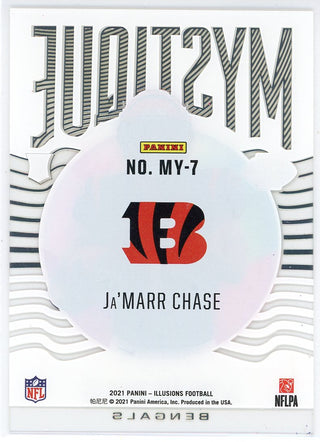 Ja'Marr Chase 2021 Panini Illusions Mystique Rookie Card #MY-7