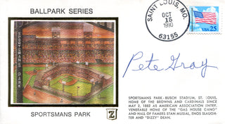 Pete Gray Autographed Oct 15 1990 First Day Cover