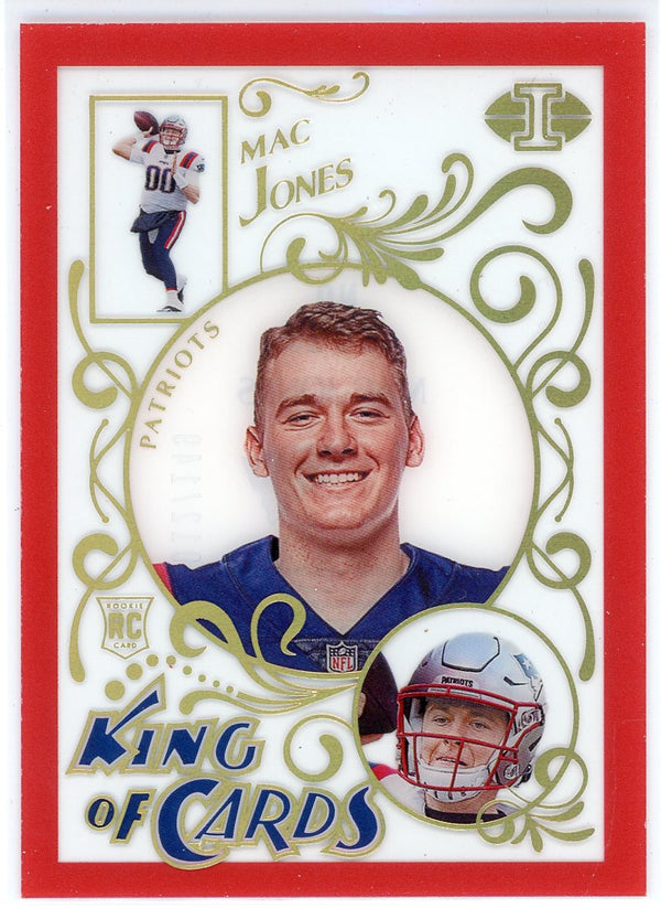 Mac Jones 2021 Panini Illusions King of Cards Red Rookie Card #KC-15