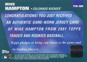 Mike Hampton 2001 Topps Jersey Card