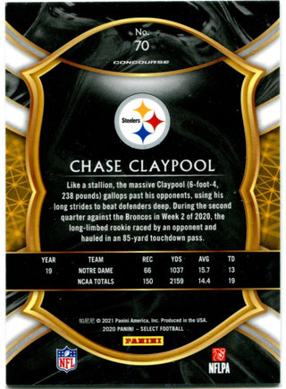 Chase Claypool Panini Select 2020 Rookie Card