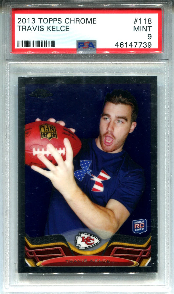 Travis Kelce 2013 Topps Chrome Rookie Card #118 (PSA)