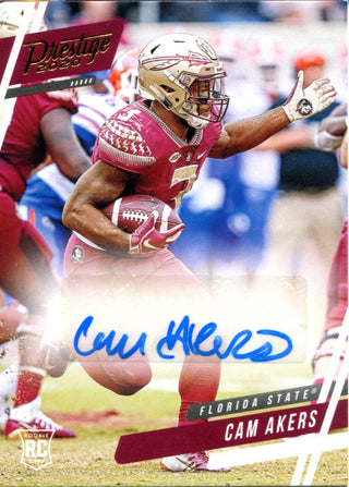 Cam Akers Autographed 2020 Panini Chronicles Draft Picks Prestige Rookie Card