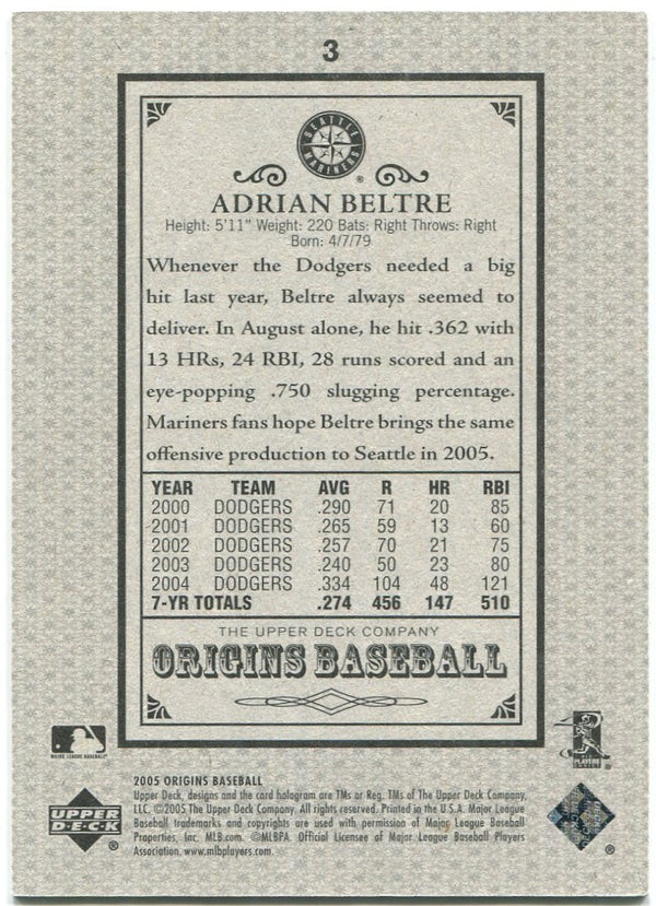Adrien Beltre 2005 "Old Judge" 55/99