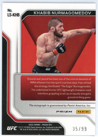 Khabib Nurmagomedov Autographed 2022 Panini Prizm UFC Card #LS-KHB