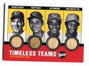 Bench/Perez/Morgan/Griffey Sr. 2001 Upper Deck Timeless Teams Bat Card /100