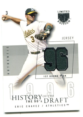 Eric Chavez History of the 90's Draft Authentic Jersey Card Fleer #HD-EC